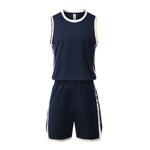 Ensemble de maillot de basket sans manches gris pour homme, short à taille élastique, débardeur à col rond, coupe régulière, toutes saisons - Product Image 4