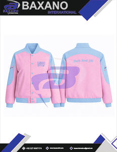 Chaqueta de sarga de algodón estilo carreras de la hermandad Jack And Jill Of America, ropa griega, chaqueta de carreras con cuello alto y bloques de color. - Product Image 4