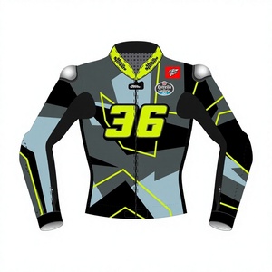 เสื้อแจ็คเก็ตหนังแท้สำหรับแข่งรถ Joan Mir MotoCP Zonda ทำจากหนังวัว/หนังจิงโจ้ ตัดเย็บตามขนาด พร้อมรูระบายอากาศ ป้องกันการกระแทก มาตรฐาน CE - Product Image 1