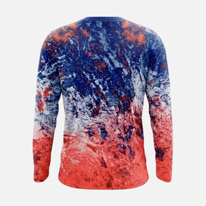 เสื้อยืดตกปลาแขนยาวสำหรับแข่งขัน สีน้ำเงิน รุ่นใหม่ล่าสุด ลดราคาพิเศษ ผลิตจากโพลีเอสเตอร์ 88% สแปนเด็กซ์ 12% ขายส่งเสื้อผ้าตกปลา - Product Image 6