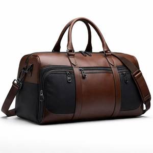 New Arrival Luxury leather Duffle Bag Adjustable <b>Strap</b> Zipper Closure Large Capacity Multi-Function for Travel Daily - Product Image 1