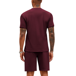 Men 2-piece Summer Quarter Zip Polo Shirt & Shorts <b>Set</b> For Men's Athletic Jogging Training Easy To Wear Short <b>Sets</b> Men's - Product Image 2