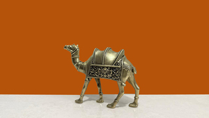 Nirmala Handicrafts Handmade Brass Camel <b>Statue</b> Wax Casting Decorative Camel Figurine Rajasthan for Tabletop Home Office Decor - Product Image 3