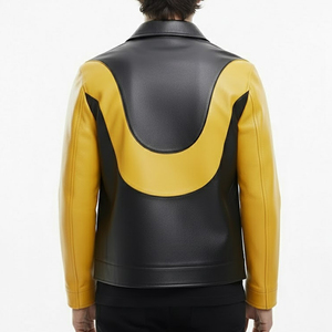 Chaqueta de cuero genuino única para hombre, chaqueta de cuero para motocicleta, estilo abrigo, chaqueta de invierno de cuero de oveja auténtico para hombre - Product Image 2