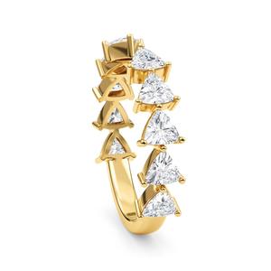 Bague en diamant de laboratoire 1,41 carats, taille brillant rond, or blanc 9 carats, bijoux classiques pour femmes, mariage - Product Image 2
