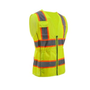 Chaleco de Seguridad al por Mayor Directo de Fábrica con Franjas Reflectantes, Múltiples Bolsillos, Cierre de Cremallera, Malla Transpirable, Ropa de Trabajo de Seguridad - Product Image 3