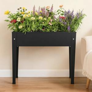 Pot de fleurs en métal élégant, jardinière décorative pour l'intérieur et l'extérieur, pot de fleurs pour jardin, balcon, terrasse, décoration de table à domicile - Product Image 1