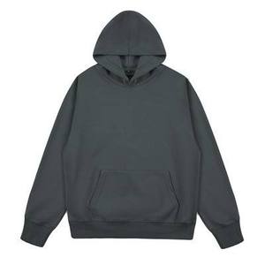 Sudadera con Capucha Extra Grande, Color Sólido, Algodón French Terry, Estilo Casual para Otoño, Diseño con Bolsillos, Corte Regular, para Hombre - Product Image 1