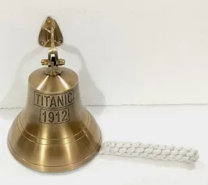 Latest Design Brass Ship Bell Antique Finished TITANIC 1912 Wholesale Manufacturer Of Nautical Ship Bell For Sale At Cheap Price
