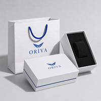 Boîte d'emballage de montre intelligente de luxe personnalisée, boîte cadeau en carton rigide avec insert en éponge et sac de transport
