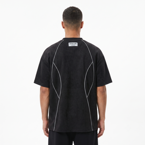 เสื้อยืดสตรีทแวร์ผู้ชายทรงโอเวอร์ไซส์ ผ้าคอตตอน 100% สะท้อนแสง พรีเมียม หนานุ่ม ทรงไหล่ตก รับสกรีนโลโก้ ไซส์ 2XL รับผลิตแบบ OEM - Product Image 2