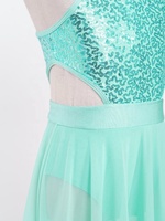 4-16 Kids Training Dancewear Girls Internship Gymnastics Leotards Ballroom Stage Performance Wear Dance Costume Dresses