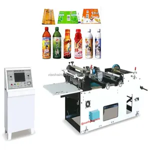 Máquina cortadora de rollos de etiquetas de manga retráctil de Pvc completamente automática de alta velocidad 500 pcs/min para producir paquetes embotellados