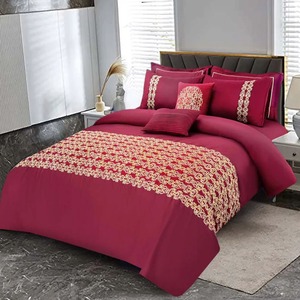 Modern Style 4-Piece Cotton <b>Comforter</b> Bedding <b>Set</b> Solid Pattern Custom Logo Sale High Quality Water Resistant Hotel Washable - Product Image 1