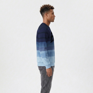 Men's Color Gradient Striped Sweatshirt Crewneck <b>Long</b> <b>Sleeve</b> Casual Streetwear Pullover <b>Top</b> Wholesale Apparel - Product Image 2