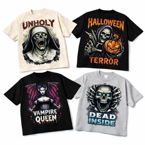 T-shirt Homme Décontracté Streetwear Y2K Rétro Polyvalent Gothique Oversize 100% Coton Respirant Vente en Gros OEM - Product Image 6