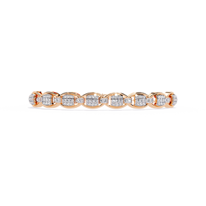 Bracelet classique pour femme en or jaune 10 carats avec diamants ronds taille brillant couleur G, diamant de laboratoire, pour usage quotidien - Product Image 3