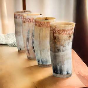 Viking Natural Buffalo Horn Shot Cup Drinking Glasses and Durable Shot Glass <b>Collection</b> Real Horn Mini Shot Glass Handcrafted - Product Image 2
