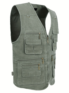 Gilet de chasse multifonctionnel en toile camouflage d'été, léger, imperméable, pour l'extérieur - Product Image 2