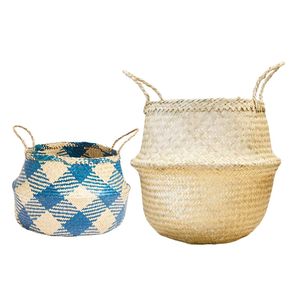Decorative Handmade SEAGRASS BELLY <b>BASKETS</b> for Plant Pot Cover and Decor, Handmade Seagrass Organizer <b>Basket</b> - Product Image 1