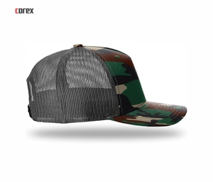 Casquette Trucker en Maille Camouflage Personnalisée 5 Panneaux Ajustable Respirante Imperméable Extérieur Décontractée Unisexe Hiver Pêche Voyage Mode - Product Image 3