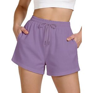 Pantalones Cortos de Forro Polar Casuales, Ecológicos, 100% Algodón, Cintura Media con Cordón, Pantalones Cortos Deportivos Cálidos para Invierno, para Gimnasio y Entrenamiento, 220g - Product Image 2