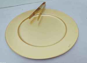 Hot Selling Event Decorative Luxury Elegant Stainless Steel Charger <b>Plates</b> Hammered Design Customized Size - Product Image 5