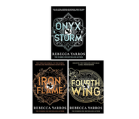 Série Empyrean, lot de 3 livres, Rebecca Yarros (Quatrième Aile, Flamme de Fer, Tempête d'Onyx), édition brochée pour enfants, impression plastifiée