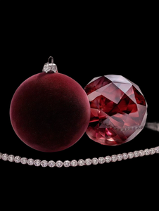 Luxury Red <b>Ball</b> Ornament Necklace With <b>Crystal</b> Rhinestone Chain Gold Plated 925 Silver Unisex Gift Jewelry Available for Sale - Product Image 5