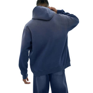 Sweat à capuche décontracté vintage High Street 380 g/m² délavé soleil, personnalisable avec logo, impression personnalisée du logo - Product Image 4