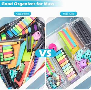 Organisateur de tiroirs pour cuisine, maquillage - Organisateur de tiroirs en plastique multi-usages pour la maison et le bureau - Pliable - Product Image 6