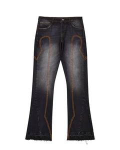 Fabricants de vêtements – Nouvelle collection : Ensemble 2 pièces Y2K en jean baggy, coupe ample, délavé à l'acide, style vintage, 100 % coton biologique, idéal pour l'hiver - Product Image 4