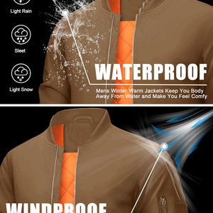 Bomber <b>Jacket</b> For <b>Men's</b> Closure StyleOEM Custom Logo Logo Front Zipper Long Sleeves Elastic Cuffs <b>Jacket</b> For <b>Men</b> <b>Men's</b> <b>Jackets</b> - Product Image 6