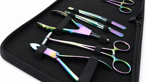 Kit de Herramientas Profesional para Perforaciones Corporales, Instrumentos de Acero Inoxidable Negro, Venta al Por Mayor para Estudios de Perforaciones, OEM, ODM, CE, ISO - Product Image 6