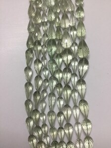 Collier de perles d'améthyste verte naturelle, percées sur le côté, pour la création de bijoux fins - Product Image 1