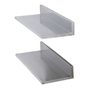 Étagères murales flottantes en acier inoxydable de 8,6 po x 24 po pour salle de bain, capacité commerciale 44 lb, support mural 44 lb - Product Image 2