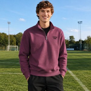 Trending Men's <b>White</b> Half Zip Sweatshirt Lightweight Pullover Long <b>Sleeve</b> Minimalist Outdoor Casual Clothing - Product Image 2