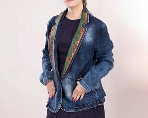 Women Denim Coat with Hand Tooling Carving Western <b>Leather</b> <b>Jacket</b> Western Sport <b>Jacket</b> Women Sport <b>Blazer</b> Womens <b>Leather</b> <b>Jacket</b> - Product Image 1