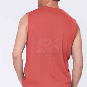 Camisetas sin mangas de diseño moderno, color personalizado, de secado rápido, tela suave, para uso en exteriores, lisas, para hombre. - Product Image 6