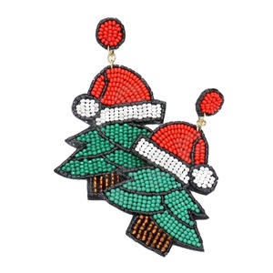 ยี่สิบสามต่างหูประดับลูกปัดดีไซน์วินเทจสำหรับผู้หญิงรักชาติสีส้มสีขาวสีฟ้าสำหรับงานแต่งงานวันรำลึก - Product Image 1