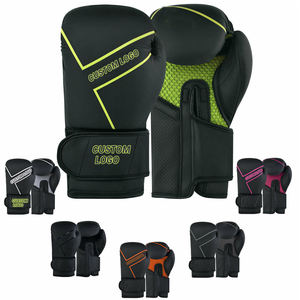 Gants de boxe de qualité supérieure 100% cuir véritable, à fermeture auto-agrippante, antidérapants, légers, pour l'entraînement et le sparring - Product Image 6