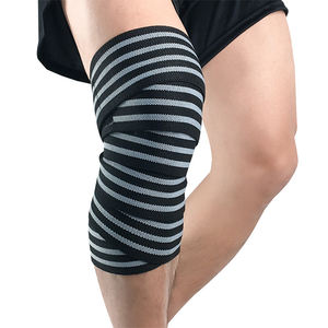 Top Selling High Quality Breathable Eco-Friendly Spandex <b>Nylon</b> Professional Protection Hook Loop Closure Knee Wraps Customized - Product Image 3