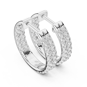 Boucles d'oreilles Hot Wire MOSSANITE en or 22 carats avec diamant Lapis Lazuli Moissanite pour femme - Product Image 5