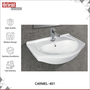 Made in India Top Quality Home Hotel Usage New Design Stylish Single Hole <b>Round</b> Wall Hung Hand Wash <b>Basin</b> Sink for Sale - Product Image 3