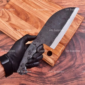 UA Supplies Cuchilla de Chef Recta de Acero al Carbono Hecha a Mano con Punta Caída, Espesor de 0.5mm, 12 Pulgadas, Longitud Personalizable DIY, OEM 1 - Product Image 2