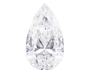 Diamant en forme de poire, taille brillant, couleur E, clarté VVS2, certifié IGI, triple excellente, symmétrie parfaite, pour haute joaillerie - Product Image 1