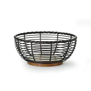 Panier Organisateur Fait Main pour Rangement de Salon Haut de Gamme, Panier Métallique Fait Main de Luxe pour Accessoires Décoratifs d'Intérieur - Product Image 3