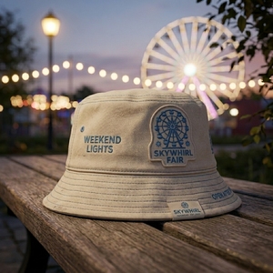 Chapeau Bob en Jean Unisexe Personnalisé avec Œillets, pour Pêche, Sport, Décontracté, Été, Plage, Voyage, 56-58CM, 100% Coton, Marque Privée OEM ODM - Product Image 3