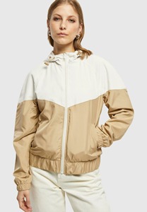 Veste coupe-vent à capuche bicolore avec fermeture éclair, manches longues, en polyester tissé coupe-vent, pour femme, idéale pour le printemps - Product Image 6