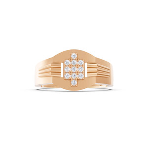 Bague pour homme en or rose 9 carats de qualité supérieure, design complexe inspiré du patrimoine, déclaration de mode contemporaine, bijoux raffinés à vendre - Product Image 1